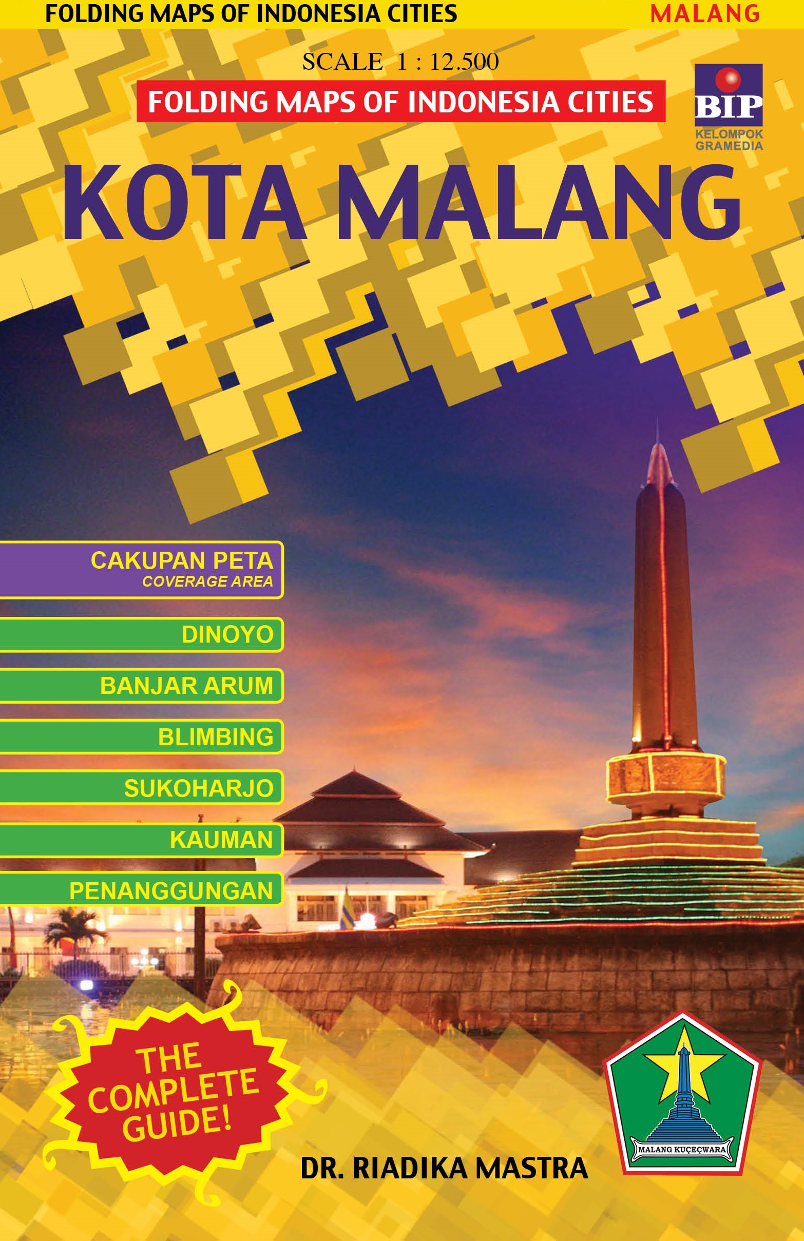 FOLDING MAPS OF INDONESIA CITIES (PETA LIPAT) MALANG