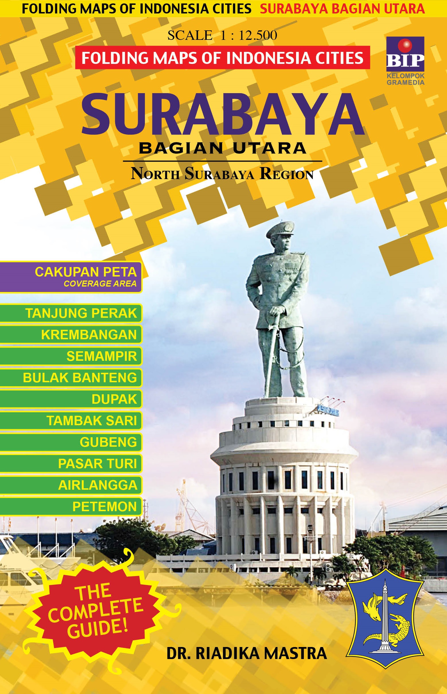 FOLDING MAPS OF INDONESIA CITIES (PETA LIPAT) SURABAYA 1 UTARA