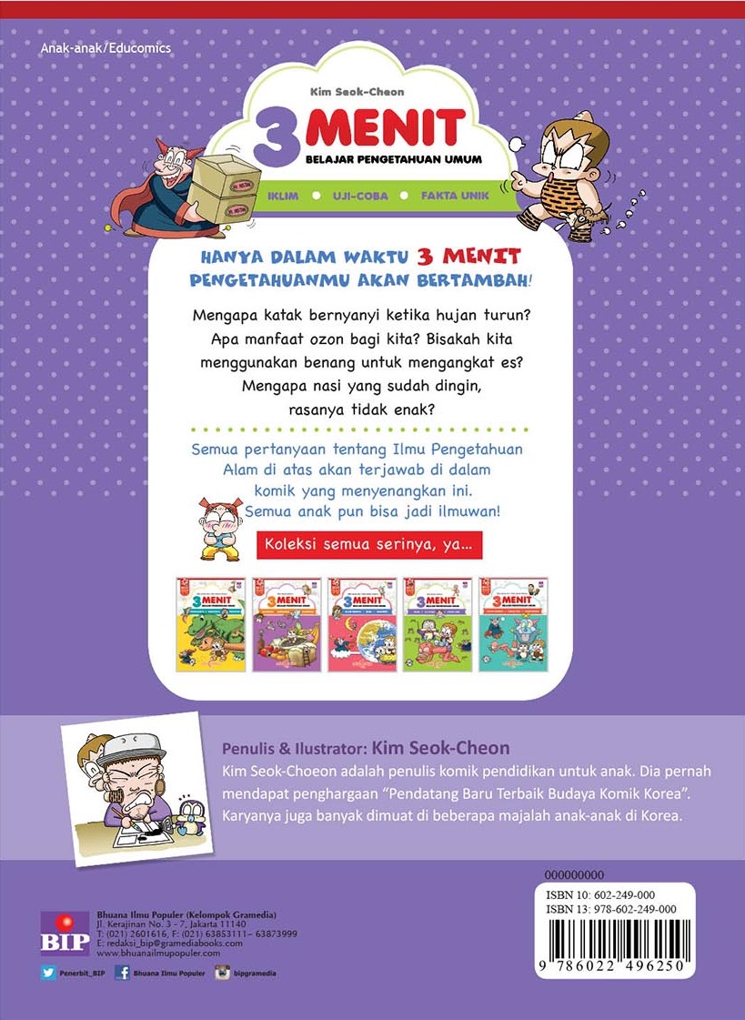 3 Menit Belajar Pengetahuan Umum: Iklim, Ujicoba, Fakta Unik (cover Baru)