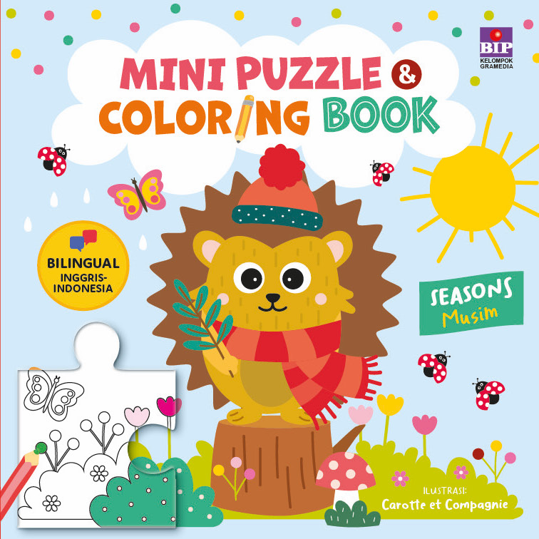 Mini Puzzle & Coloring Book: Musim (Boardbook)