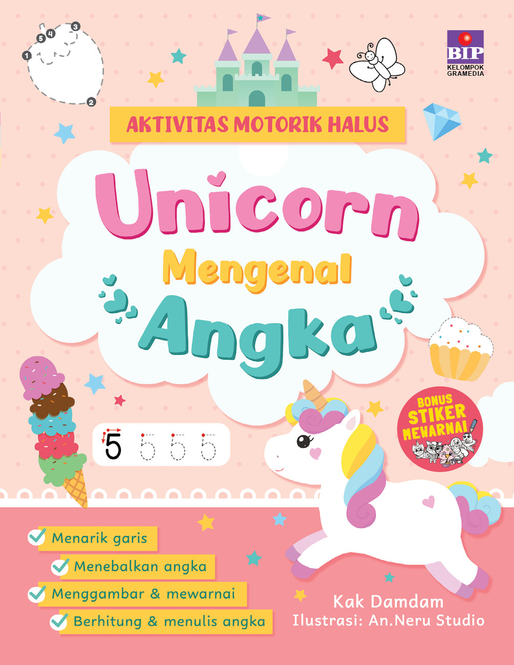 Aktivitas Motorik Halus: Unicorn Mengenal Angka