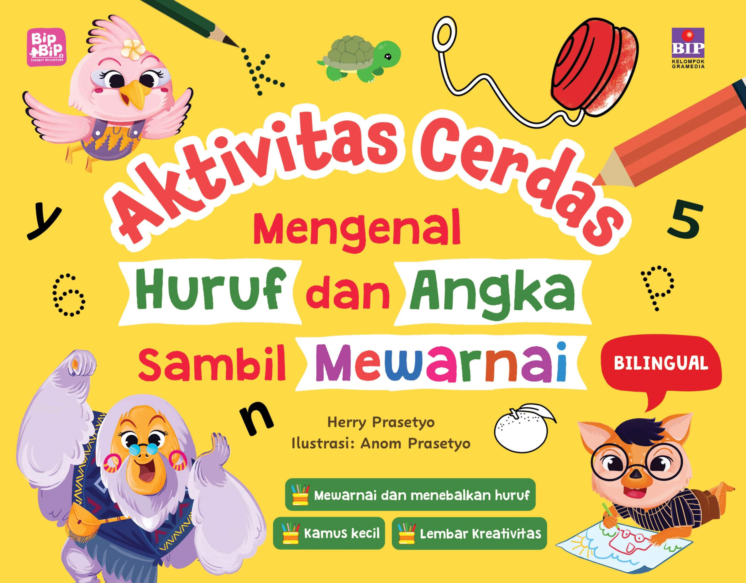 Aktivitas Cerdas Mengenal Huruf dan Angka Sambil Mewarnai