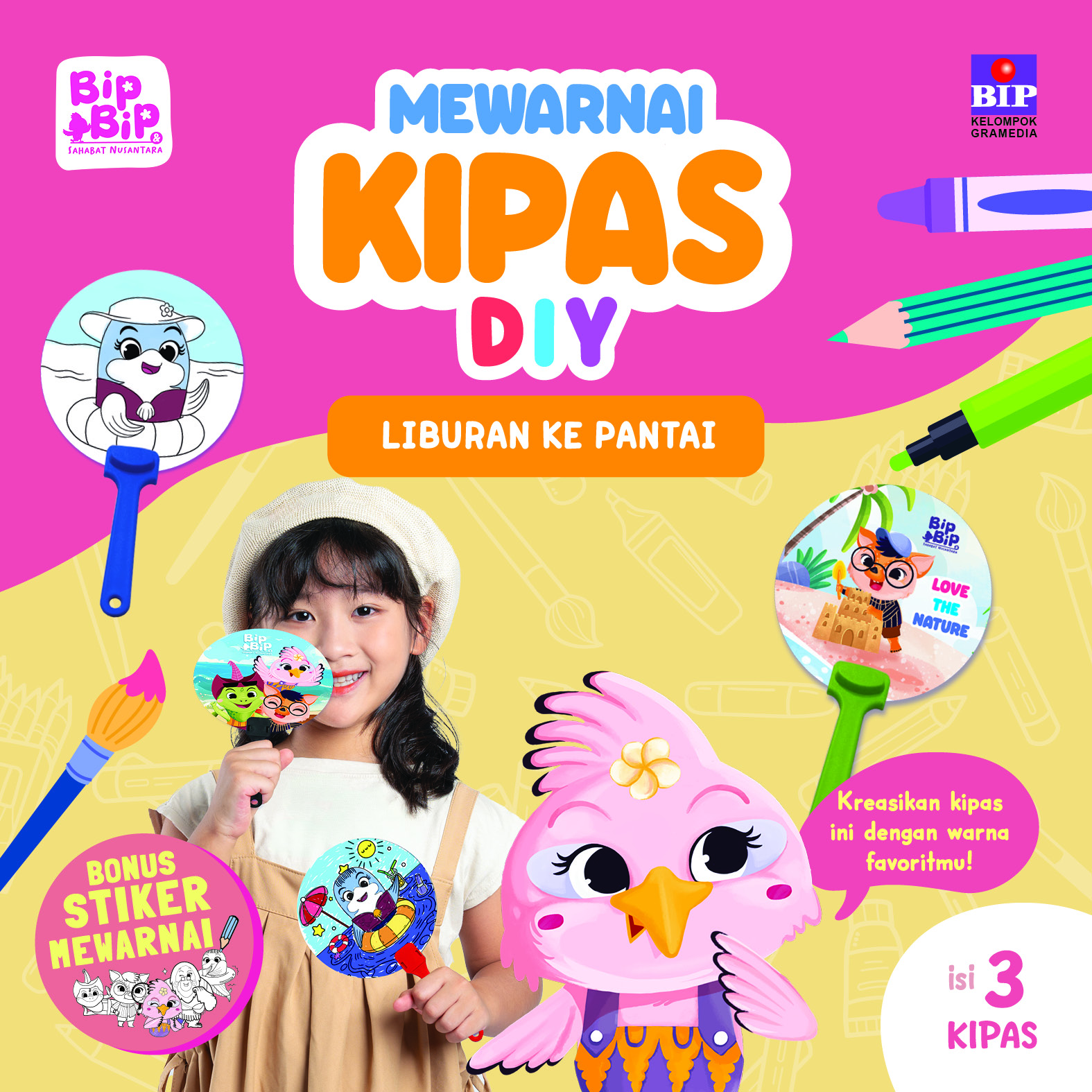 KIPAS MEWARNAI DIY: LIBURAN KE PANTAI: BIPBIP