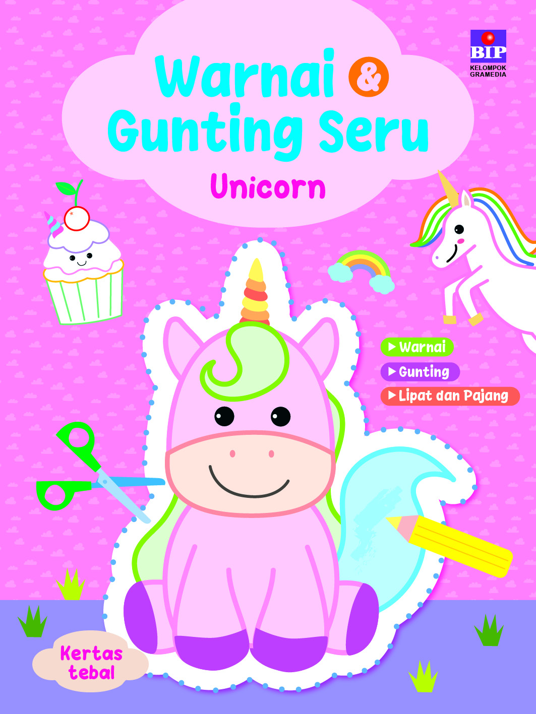 Warnai & Gunting Seru: Unicorn