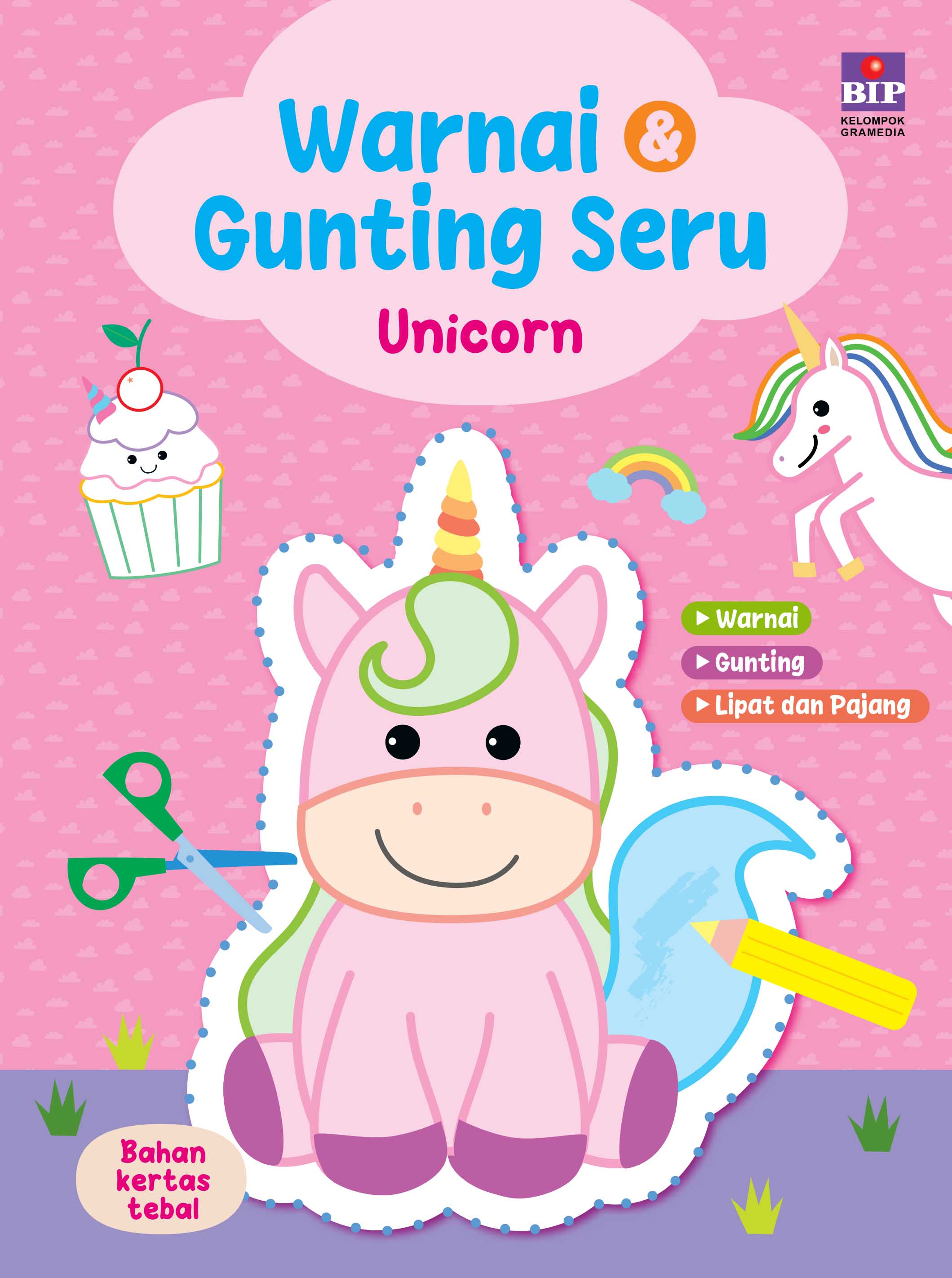 Warnai & Gunting Seru: Unicorn