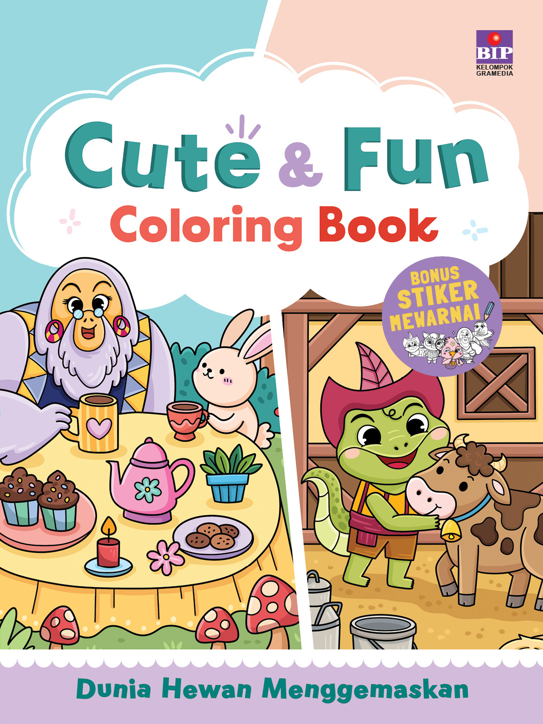 Cute & Fun Coloring Book: Dunia Hewan Menggemaskan
