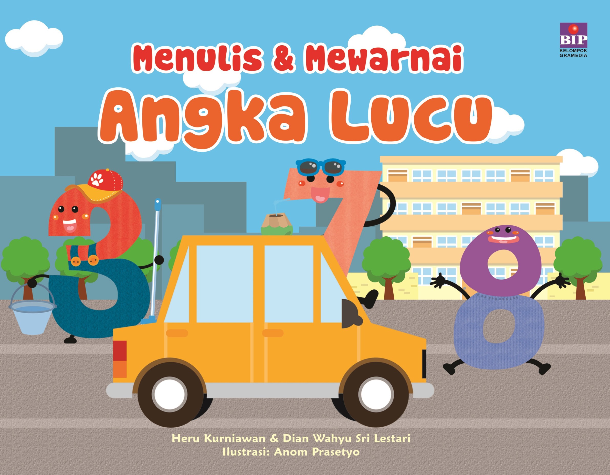 Menulis dan Mewarnai Angka Lucu