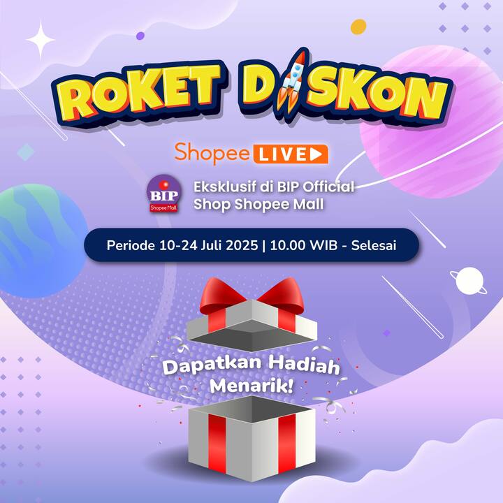 Promo Roket Diskon BIP Shopee Live (Periode 10-24 Juli 2025)
