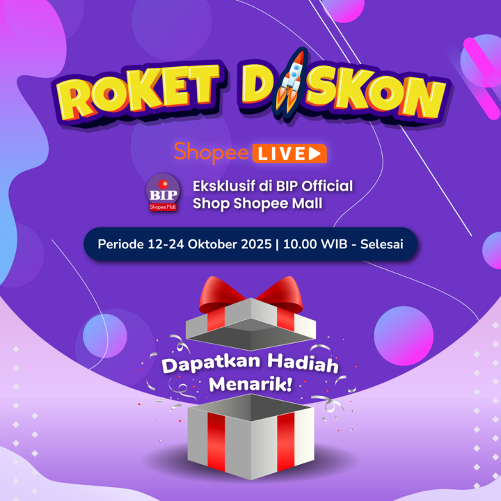 Promo Roket Diskon BIP Shopee Live (Periode 12-24 Oktober 2025)