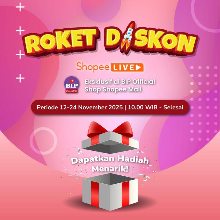 Promo Roket Diskon BIP Shopee Live (Periode 12-24 November 2025)
