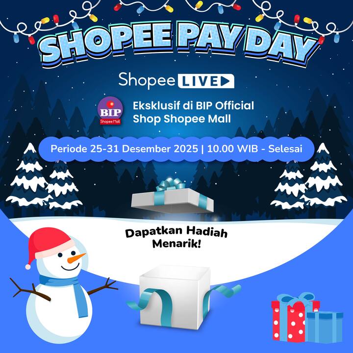 BIP Pay Day Desember 2025 Shopee Live (Periode 25-31 Desember 2025)