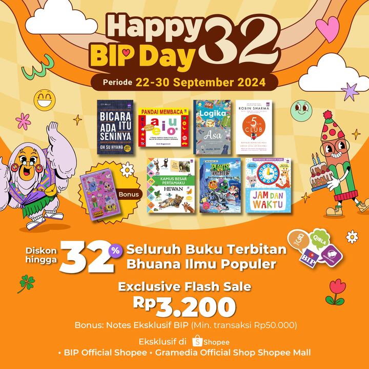 Promo Happy BIPDay 32 Tahun Shopee (Periode 22-30 September 2024)