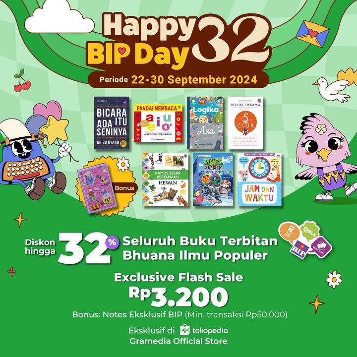 Promo Happy BIPDay 32 Tahun Tokopedia (Periode 22-30 September 2024)